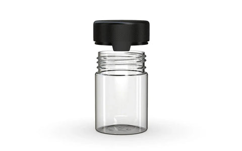 CHUBBY GORILLA 4oz - 120mL Child Resistant Clear Plastic Aviator Container w/ Black Cap - 400 Count