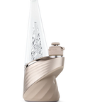 Angled front shot of Puffco gold new Peak Pro dab rig 