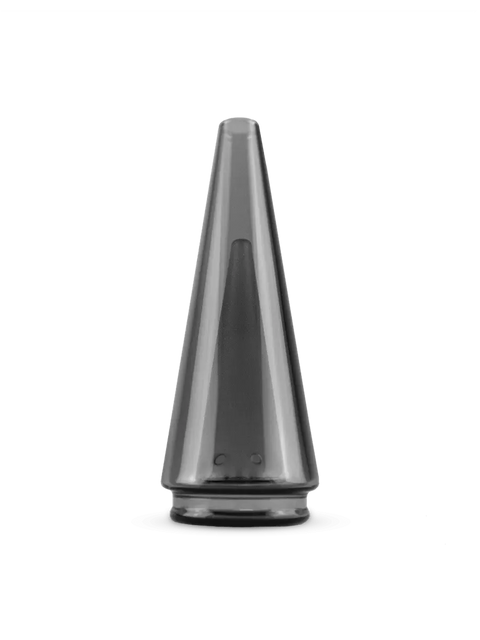 color:shadow black | Front shot of black Puffco Peak Pro dab rig glass