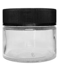 Child Resistant 2 Oz Clear Round Glass Jar With Square Cap - 160 Count - The Supply Joint 