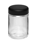 Child Resistant 4 Oz Clear Round Glass Jar With Slim Cap - 120 Count - The Supply Joint 