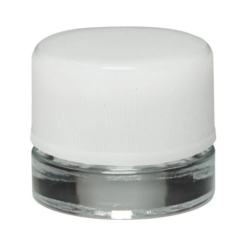 Child Resistant 5 Ml Clear Round Glass Concentrate Jar With Cap - 480 Count - The Supply Joint 