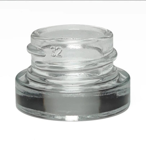 Child Resistant 5 Ml Clear Round Glass Concentrate Jar With Cap - 480 Count - The Supply Joint 