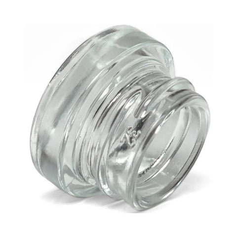 Child Resistant 5 Ml Clear Round Glass Concentrate Jar With Cap - 480 Count - The Supply Joint 