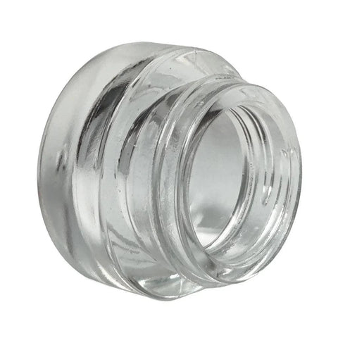 Child Resistant 5 Ml Clear Round Glass Concentrate Jar With Cap - 50 Count - The Supply Joint 