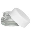 Child Resistant 5 Ml Clear Round Uv Glass Concentrate Jar With Cap - 50 Count - The Supply Joint 