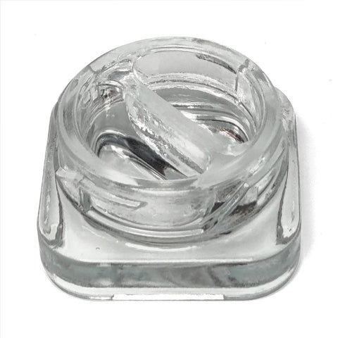 Child Resistant 5 Ml Clear Square Glass Dual Compartment Concentrate Jar With Cap - 480 Count - The Supply Joint 