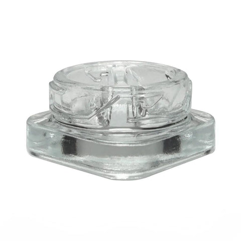 Child Resistant 5 Ml Clear Square Glass Dual Compartment Concentrate Jar With Cap - 480 Count - The Supply Joint 