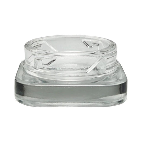 Child Resistant 9 Ml Clear Square Glass Concentrate Jar With Cap - 360 Count - The Supply Joint 