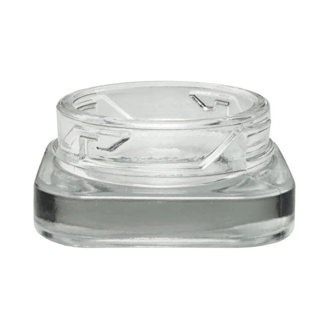 Child Resistant 9 Ml Clear Square Glass Concentrate Jar With Cap - 50 Count - The Supply Joint 