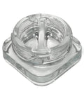 Child Resistant 9 Ml Clear Square Glass Dual Compartment Concentrate Jar With Cap - 360 Count - The Supply Joint 