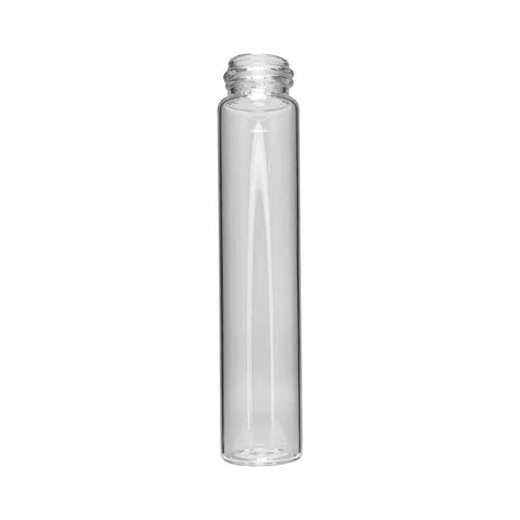 Child Resistant | 101 Mm - 22 Mm Clear Glass Pre-roll Tube With Black Cap - 50 Count - The Supply Joint 