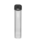 Child Resistant | 101 Mm - 25 Mm Clear Glass Pre-roll Tube With Black Cap - 50 Count - The Supply Joint 