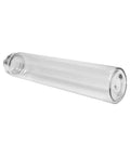 Child Resistant | 101 Mm - 25 Mm Clear Glass Pre-roll Tube With Black Cap - 50 Count - The Supply Joint 