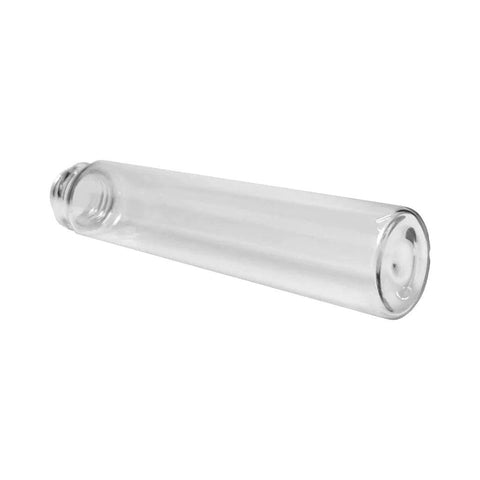 Child Resistant | 101 Mm - 25 Mm Clear Glass Pre-roll Tube With Black Cap - 50 Count - The Supply Joint 