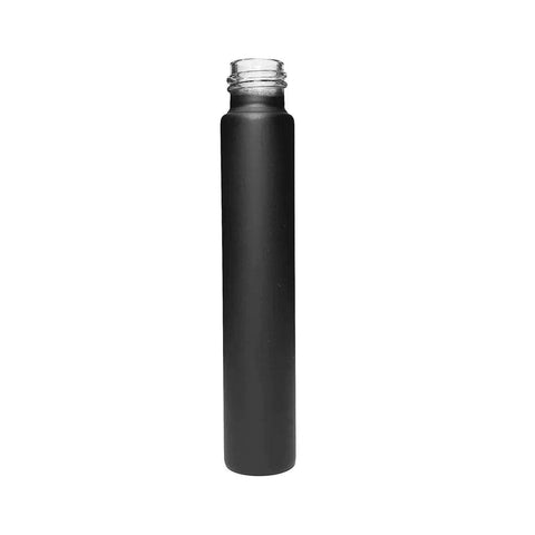 Child Resistant | 115 Mm - 20 Mm Black Frosted Glass Pre-roll Tube With Black Cap - 1008 Count - The Supply Joint 