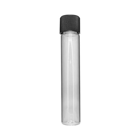 Child Resistant | 115 Mm - 22 Mm Clear Glass Pre-roll Tube With Cap - 50 Count - The Supply Joint 