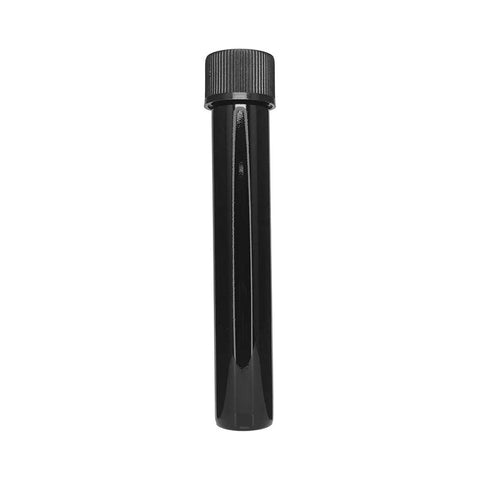 Child Resistant | 120 Mm - 20 Mm Glossy Black Glass Pre-roll Tube With Black Cap - 570 Count - The Supply Joint 