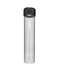 Child Resistant | 120 Mm - 25 Mm Clear Glass Pre-roll Tube With Black Cap - 645 Count - The Supply Joint 