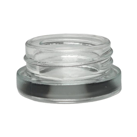 Child Resistant | 7 Ml Clear Straight Round Glass Concentrate Jar With Cap - 50 Count - The Supply Joint 