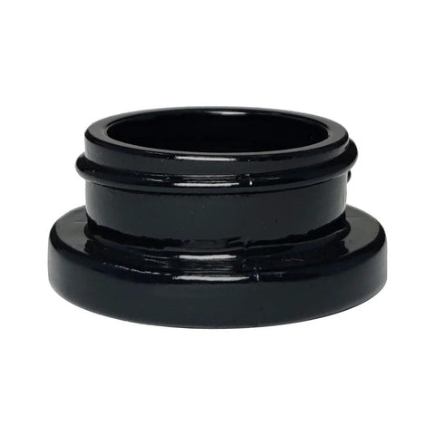 Child Resistant | 9 Ml Black Round Glass Concentrate Jar With Cap - 360 Count - The Supply Joint 