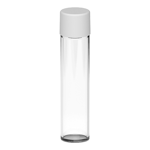 Child Resistant | 90 mm - 18 mm Clear Glass Pre-Roll Tube with Smooth Secure Cap - 50 Count - The Supply Joint 