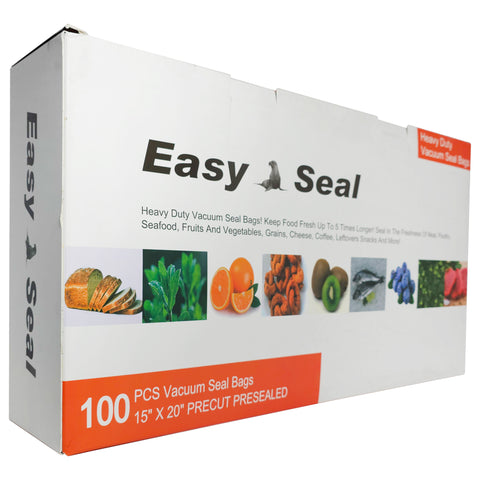 Easy Seal Vacuum Sealer Bags 15" x 20" Black - 100 Count