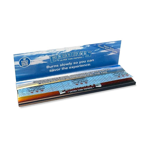 Elements King Size Wide Ultra Thin Rolling Papers - 50 Pack - The Supply Joint 