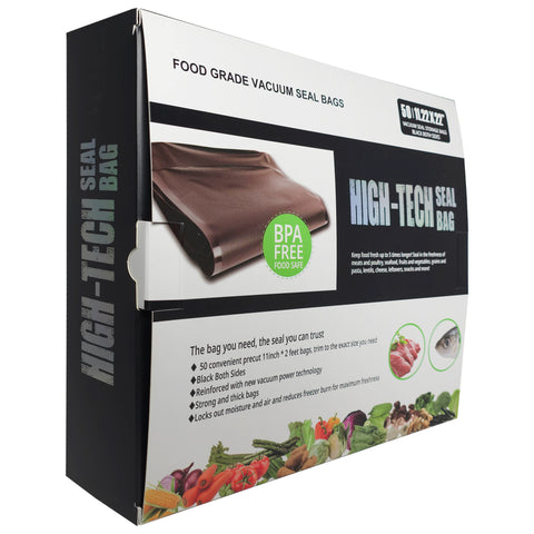 High-Tech Vacuum Sealer Bags 11.22" x 22" - 50 Count