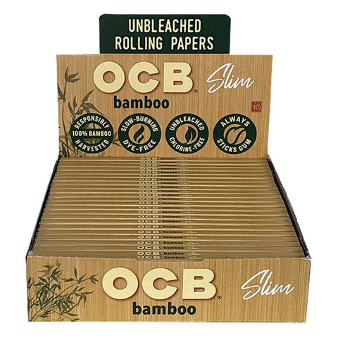 Ocb Bamboo Slim Rolling Papers - 24 Pack - The Supply Joint 