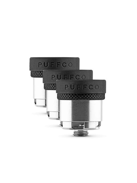 size:3-Pack | 3-pack of Puffco Peak atomizers lined up on an angle 