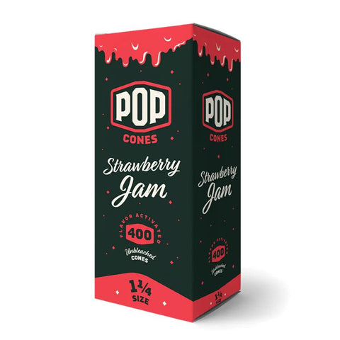 Pop Cones Flavored Pre-rolled Cones 1 1/4 - Unbleached Paper - 400 Count - The Supply Joint 