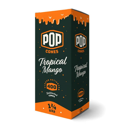 Pop Cones Flavored Pre-rolled Cones 1 1/4 - Unbleached Paper - 400 Count - The Supply Joint 