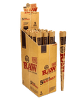 Raw Classic 5 Stage Rawket Pre-roll Cone 5 Pack - Unbleached Paper - 15 Packs - The Supply Joint 