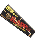 Raw Classic Black 1 1/4 Size Pre-rolled Cone 6 Pack - Unbleached Paper - 32 Packs - The Supply Joint 