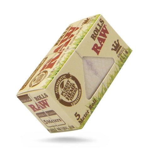 Raw Organic King Size Slim Paper Rolls - 5 Meters - 24 Pack - The Supply Joint 