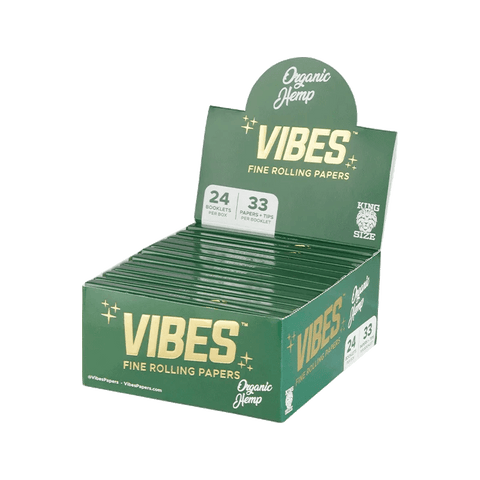 Vibes Papers Box - King Size Slim With Tips - 33 Count - The Supply Joint 