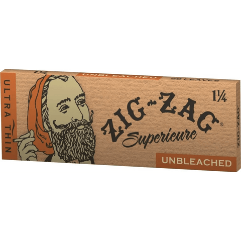 Zig Zag 1 ¼ Ultra Thin Rolling Papers - Unbleached - 48 Pack - The Supply Joint 