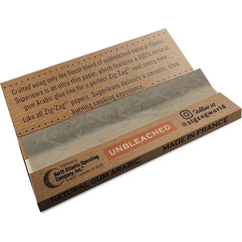 Zig Zag 1 ¼ Ultra Thin Rolling Papers - Unbleached - 48 Pack - The Supply Joint 