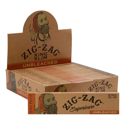 Zig Zag Unbleached King Slim Papers 110mm - 24 Pack - The Supply Joint 